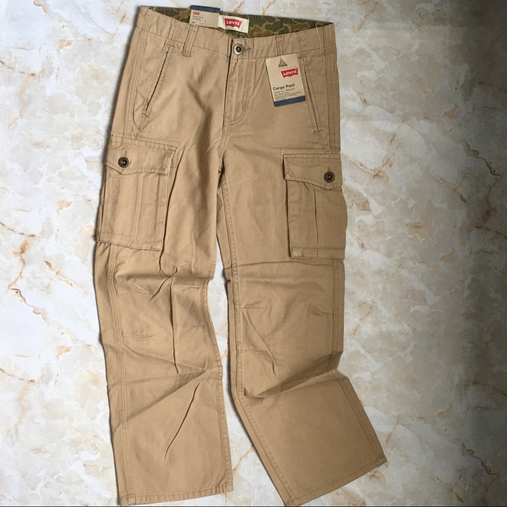 Levi’s Khaki Cargo Pants for Boys Size 12 (26x26)